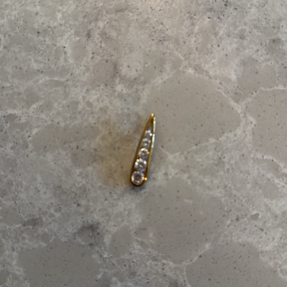 LIA Sophia gold, and cubic zirconia pendant - Picture 3 of 3